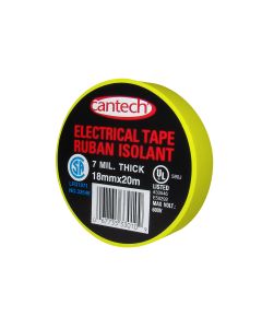 CanTech 330-05 18mm x 20M Electrical Tape - Yellow