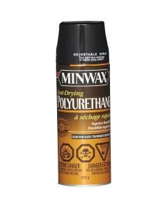 Minwax 33055 Polyurethane Paint, Clear, Semi-Gloss, 326 g Aerosol Can