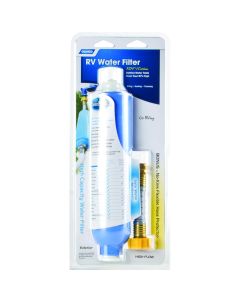 CAMCO 40013 Carbon Water Filter with Hose Protector, 100 micron