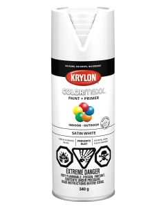 Krylon Colormaxx 340g Satin White Paint+Primer