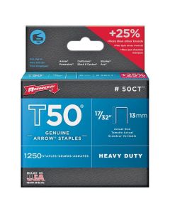 Arrow 50CT24 T50 17/32" Flat Crown Staple