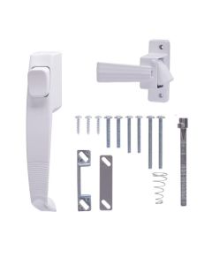 Rectangular White Door Push Button Latch