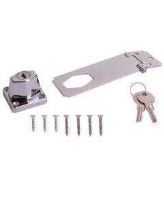 4-1/2" Keyed Chrome Safety Hasp