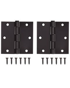 2-pack 3-1/2" x 3-1/2" Oil Rubbed Bronze Door Leaf Hinge