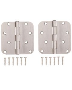 2-pack 4" x 4" Satin Nickel Door Leaf Hinge