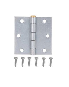 2-pack 3" x 3" Galvanized Door Leaf Hinge