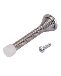 Heavy Duty Chrome Plated Baseboard Mount Spring Door Stop