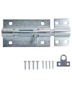 6" Heavy Duty Zinc Plated Lockable Barrel Bolt