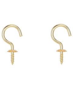 2-pack 1-1/2" Solid Brass Cup Hook