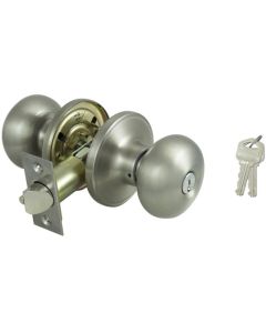 TF Baron Entry Tubular Knob - Satin Nickel
