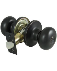 TF Baron Privacy Tubular Knobset - Antique Bronze