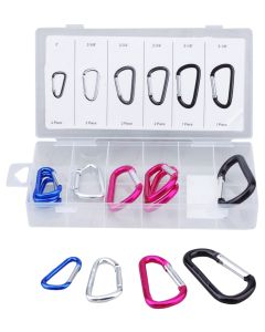 ProSource 12-Piece D-Ring Snap Carabiner Assortment