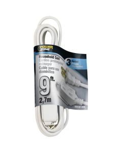 9-ft 16/2 Indoor Extension Cord - White