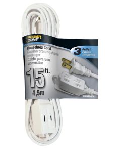 PowerZone 15' 16/2 White Ind. Ext. Cord