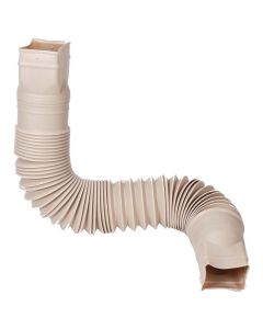 Amerimax Flex-A-Spout 85014 Downspout Extension, 22 to 55 in L Extended, Vinyl, Tan