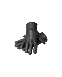 Black Genuine  Leather Gloves