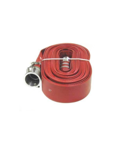 Newline  Red PVC Layflat Discharge Hose with Female x Male Camlocks
