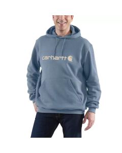 Carhartt Men's Midweight Chest Logo Hoodie Sweatshirt Slate Blue