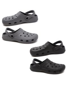 Men's Black/Grey Clog Sandals