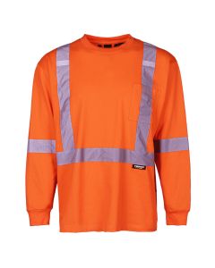 Terra Hi-Vis Orange Perforated Long Sleeve Shirt
