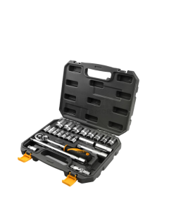 Tolsen 22pc 1/2" Metric Industrial Socket Sets