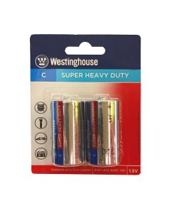Westinghouse 2pk C Super Heavy Duty Batteries