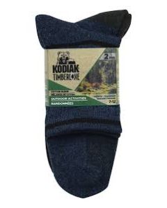 Kodiak 2-Pair Men's 1/4 Crew Socks