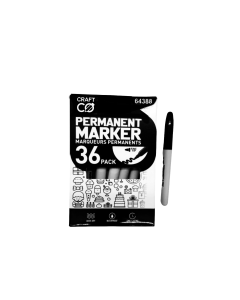 36-Pack Black Permanent Markers