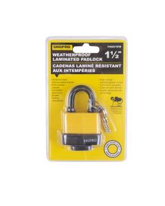 SHOPRO P000575PM 1-1/2" (30 MM) Weather Proof Laminated Padlock