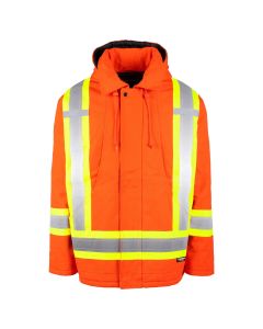 Orange Hi-Viz Canvas Quilted Parka