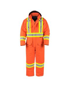 Terra Orange HI-VIS LINED CANVAS COVERALL